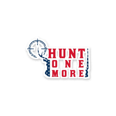 American Flag Hunting Decal on white background – Hunt One More vinyl decal