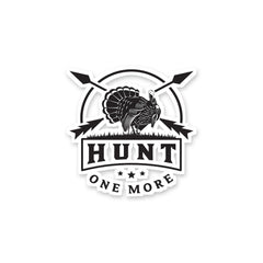 Turkey Hunting Decal on white background – Hunt One More vinyl decal