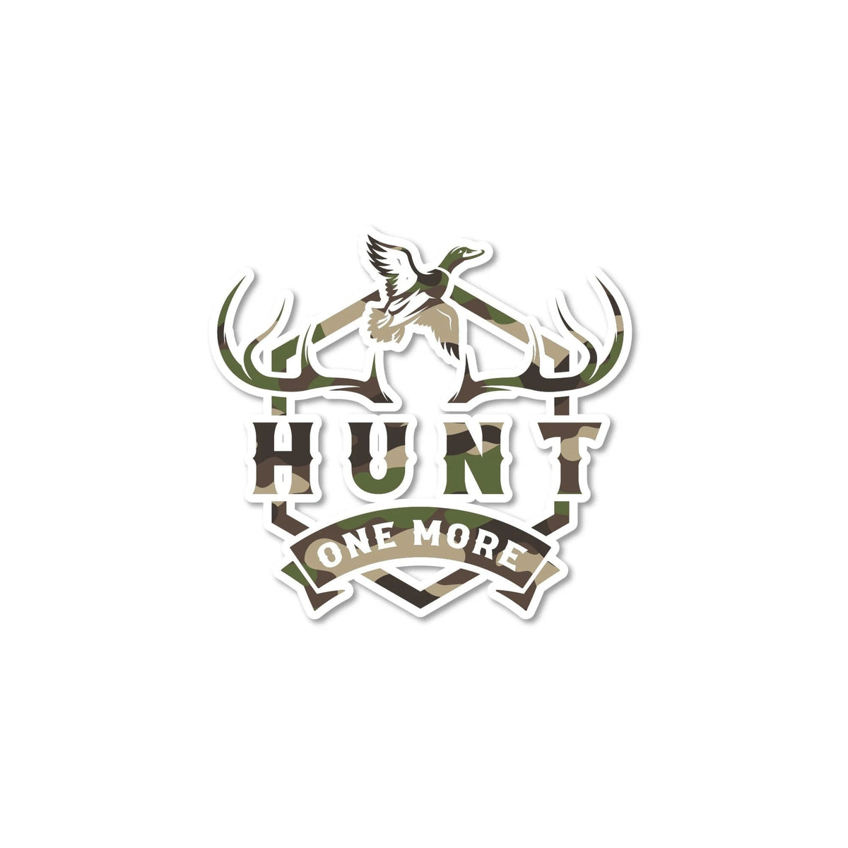 Hunt One More Camo Logo Decal - Hunt One More